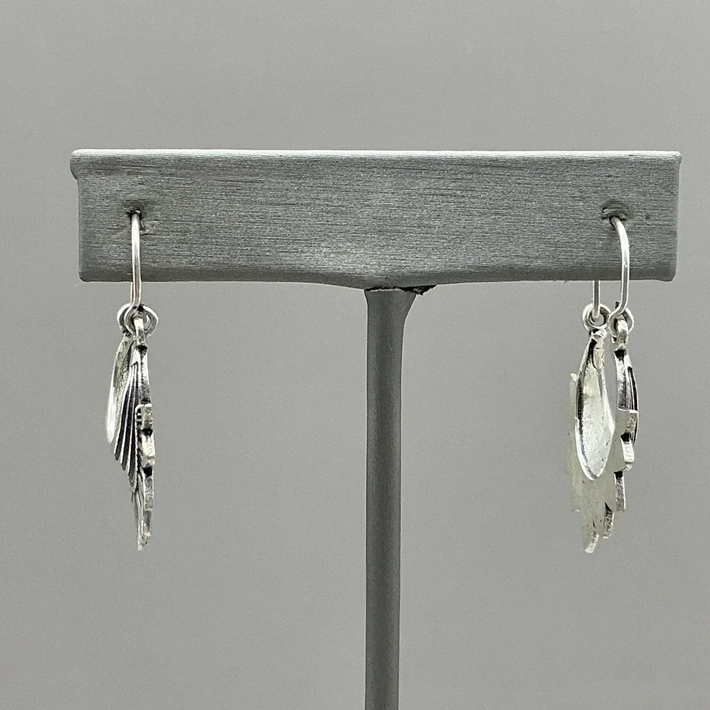 Earrings Silver Tone Moon Sunburst‎ Dangle Drop Womens Boho Statement Jewelry